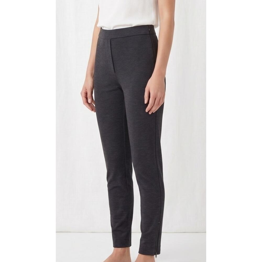 Banana Republic Factory Womens Large Gray Pull On Pants Zipper Ankles